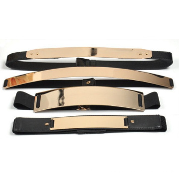 Fashion women gold mirror metal belts